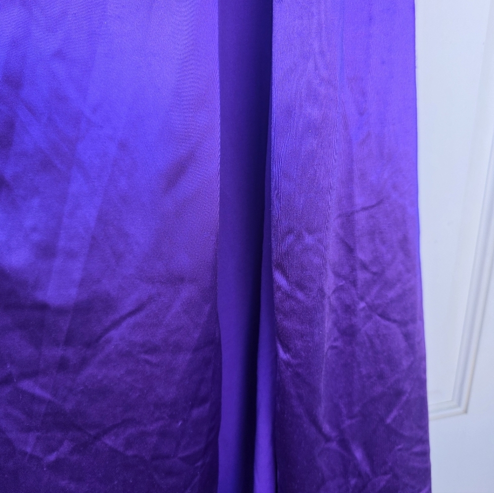 Emerald Sundae Purple Strapless Evening Corset Gown XL Slit Party Cocktail Prom - Picture 9 of 16